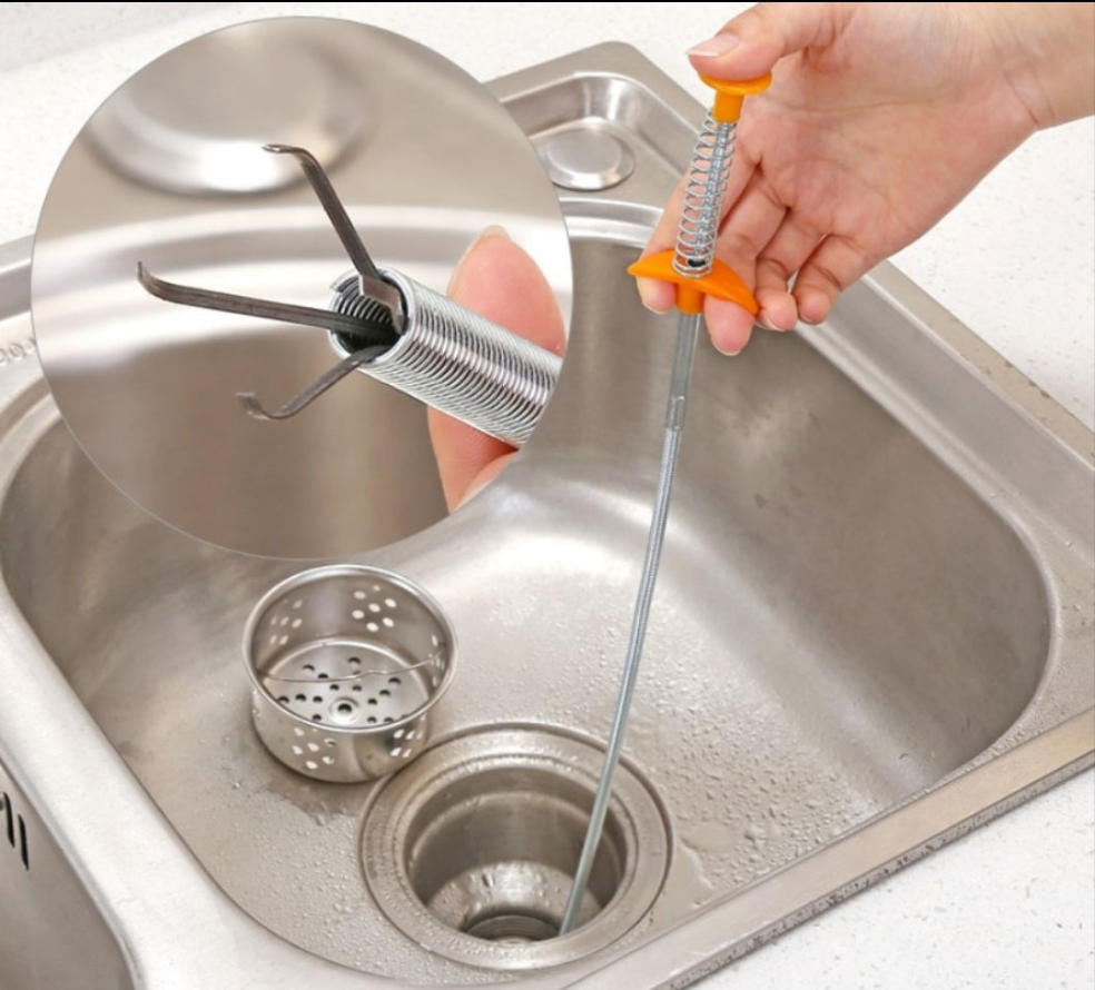 60CM Sewer Dredger Spring Pipe Dredging Tool Household Hair Cleaner Drain Clog Remover Cleaning Tools Household For Kitchen Sink Kitchen Gadgets